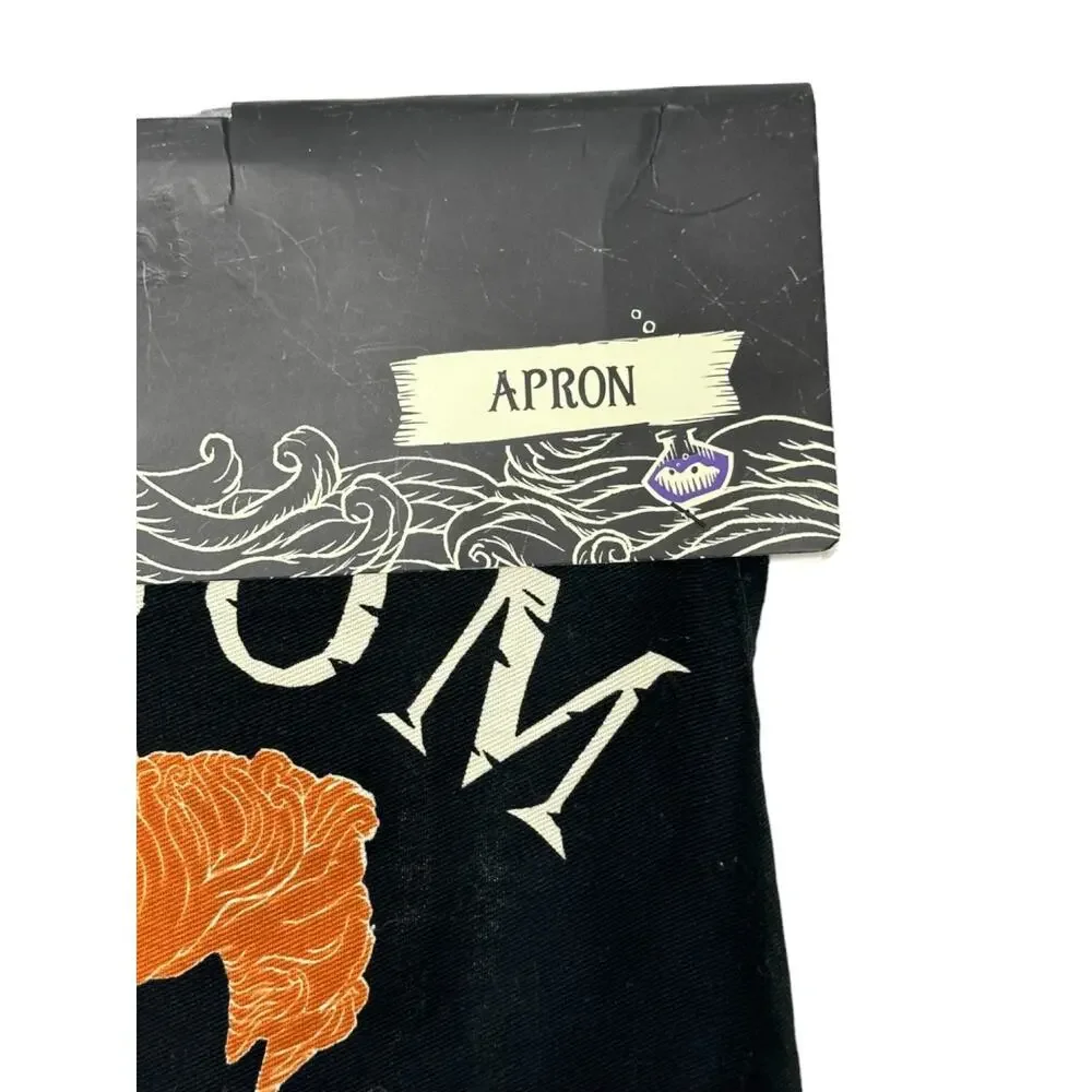 Disney HOCUS POCUS Broom Squad Black Apron 100% Cotton New